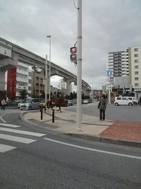 一瞬目を疑った！那覇 新都心に馬に乗っている人を発見！ 2014/01/10 19:09:34