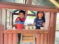 園庭遊びでおままごと☆