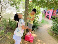 園庭遊びでおままごと☆
