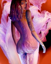 白菜を人形に整形した美しいアート