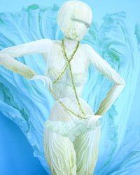 白菜を人形に整形した美しいアート