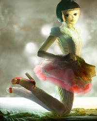 白菜を人形に整形した美しいアート