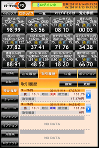 やった！ショート20pips 2011/11/14 18:19:16