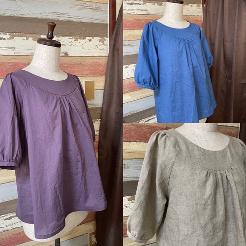 自分服を作りました〜♪（ブラウス）