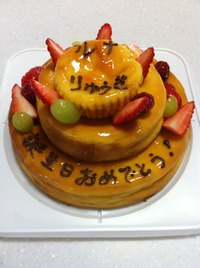  ベイクドチーズケーキの誕生日ケーキ 2012/04/16 17:26:11