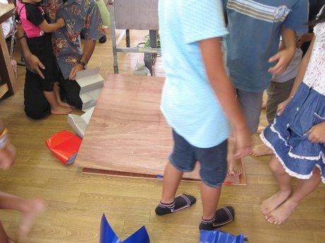 建築士の日　折り紙建築　ｉｎ　坂田小学校