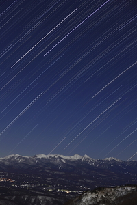 八ヶ岳に昇る星達 2012/01/25 07:30:00