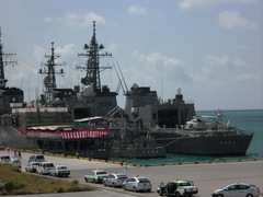 海自練習艦隊、中城港に寄港