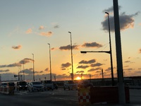 西海岸の夕陽