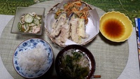 天ぷらの夕食 2021/06/25 14:50:47