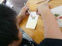 にこにこ教室★押し花年賀はがき作り★
