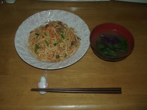 ケチャップ焼きそば（＾０＾）V