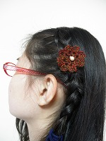 ニットのモチーフヘアアクセ