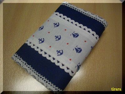 ハンドメイド☆コンビニ財布ミニ！マリン☆ヨットブルー