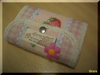 ハンドメイド☆コンビニ財布ミニ☆ＹＵＷＡいちご