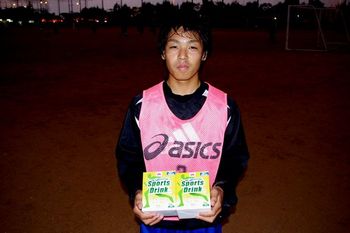 OB会よりドリンクを寄付しました。　平成23年度高校新人大会