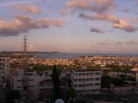 中城湾の夕日
