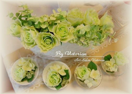 クレイアート・・・初夏の爽やかアレンジ:Victorian's Happy Tida