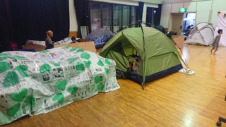 若狭公民館 防災キャンプ宿泊体験しました