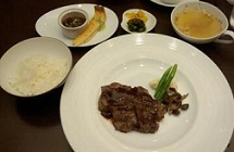 ステーキランチです。
