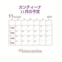 11月の予定 2023/11/03 12:23:32