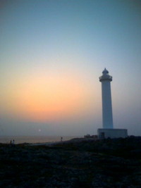 夕日in残波岬
