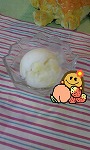 ライチと桃のシャーベット
