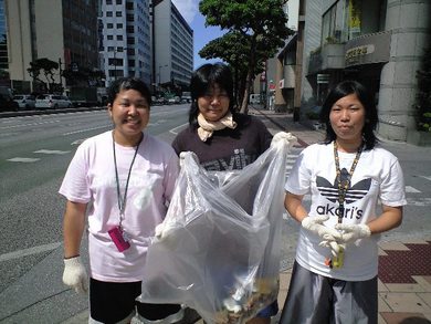 クリーン沖縄　キッズ・プログラムで58号線清掃！
